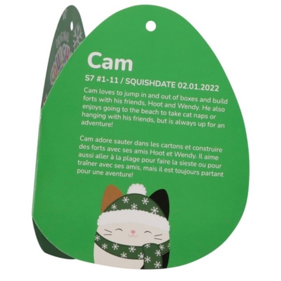 CAM SQUISHMALLOW With Scarf and Hat 7.5” NWT - Picture 4 of 5